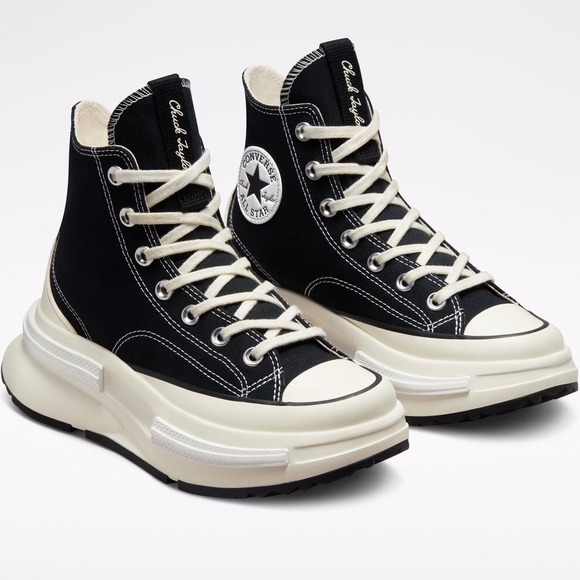 Converse‎ All Star Run Star Legacy CX High Top Platform Sneakers, Black / Egret
